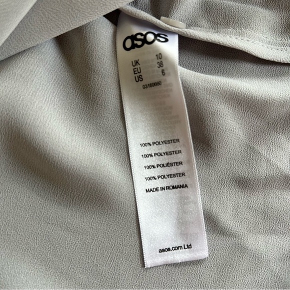 NWT  ASOS | Gray Drape Blouse - Picture 5 of 5